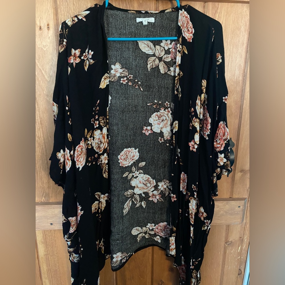 Maurices floral print flowy cardigan